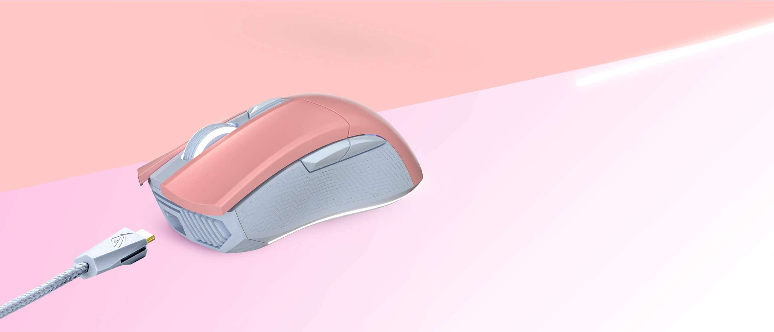 Chuột Asus ROG Gladius II Pink (USB/Màu hồng) trang bị mắt cảm biến PMW3360 cao cấp
